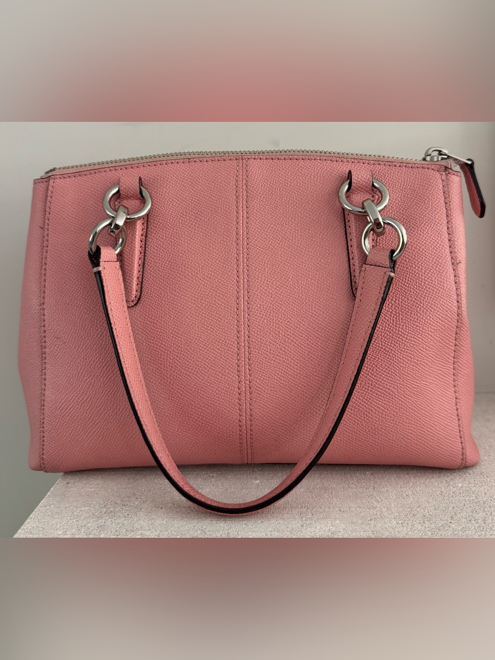 COACH Mini Bennett Pink Leather Satchel 2 Way Bag - Picture 4 of 11